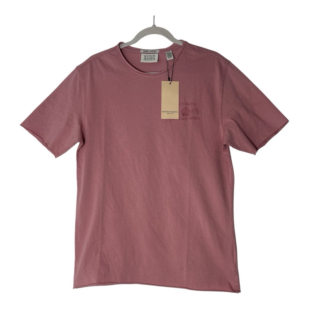 New Scotch & Soda Men's T Shirt Small Short Sleeve Stretch Basic Embroidered